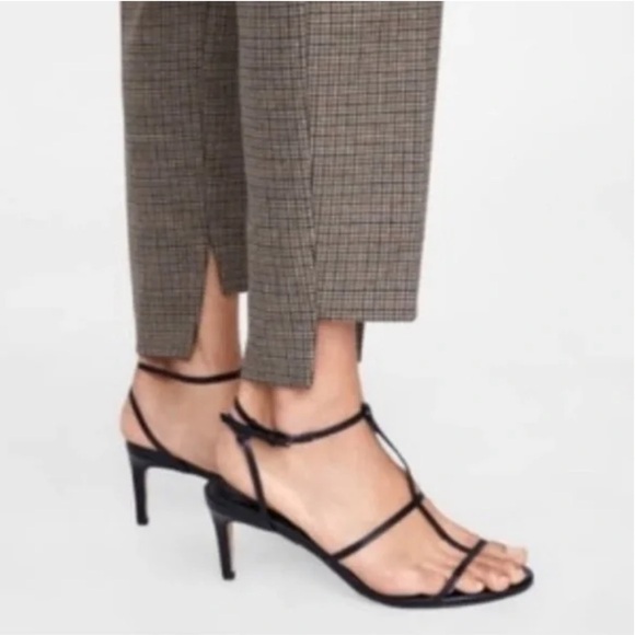 Zara Plaid Asymmetrical Hem Trousers XS - Picture 2 of 7